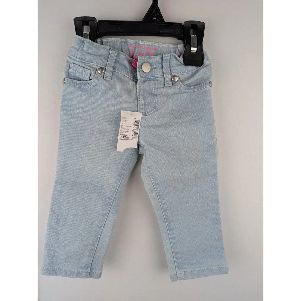 The Children's Place Toddler Girls Skinny Jeans Light Sky Wash Blue 9-12M NWT